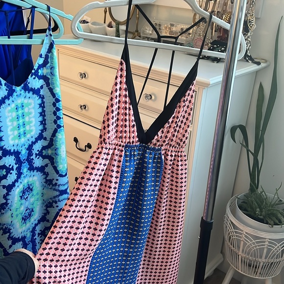 Pink & Blue Formal Maxi Dress - Picture 2 of 3